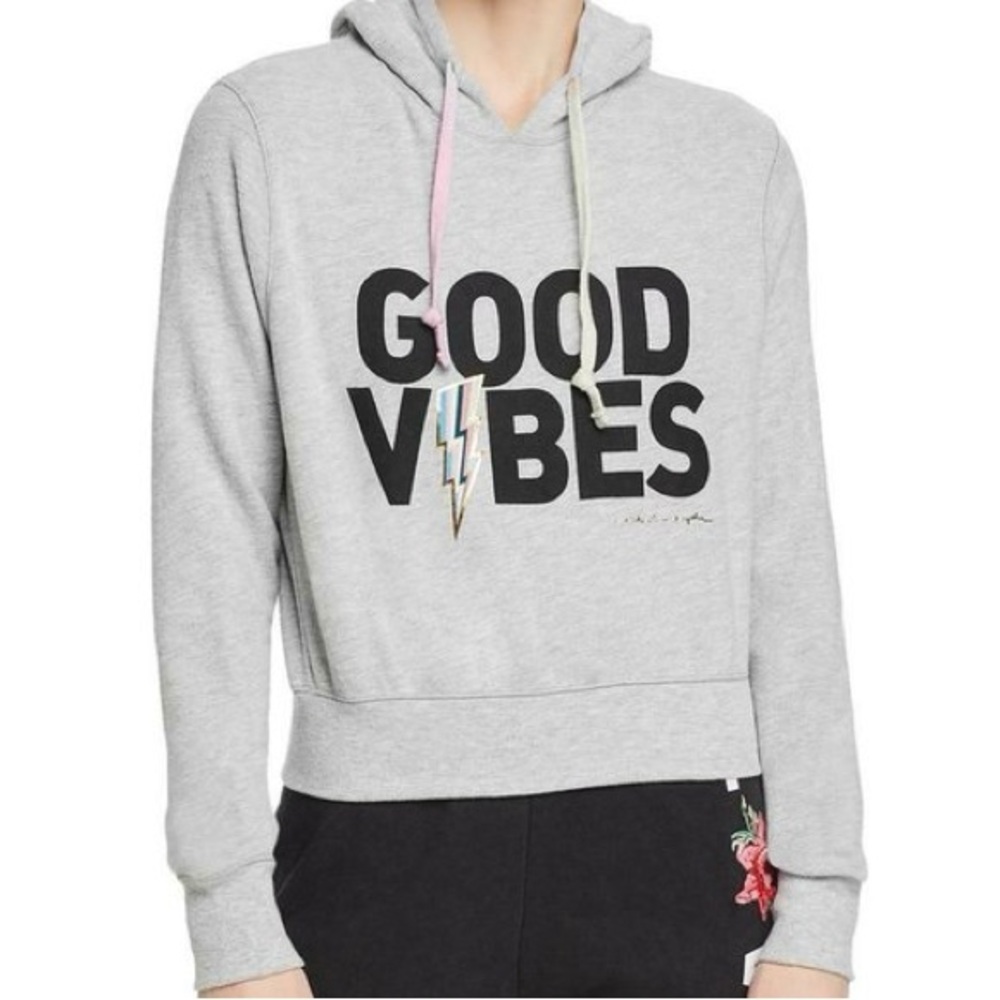 Gray Long Sleeve Crop Hoodie